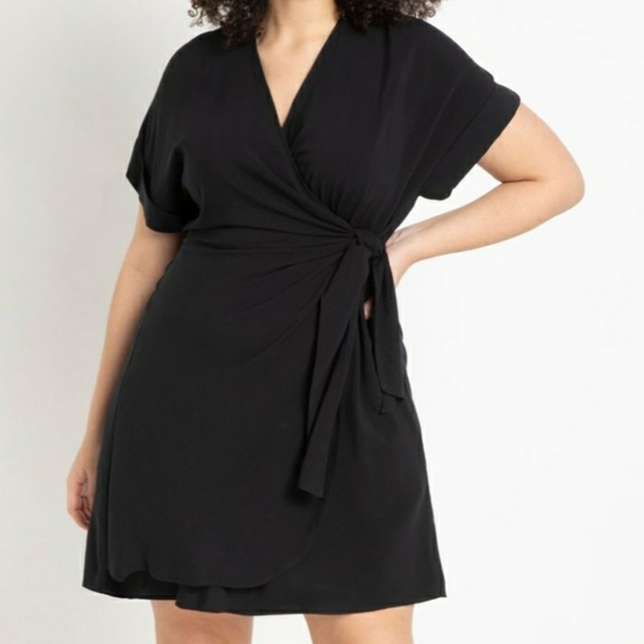 Eloquii Dresses & Skirts - NWT - Mini Black Wrap Dress